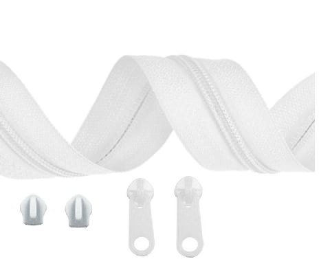 PÁSKA NA Zips, VYSTUŽENÝ Zips 3MM + BIELE Zipsy
