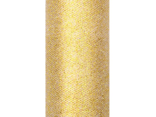 Zlatá tylová látka 13 g/m², šírka 15 cm - 9 m