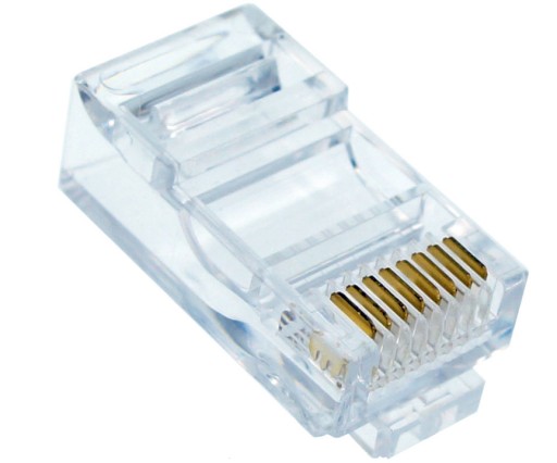 Zástrčka RJ-45, sada 10 ks, pre krútené dvojlinky