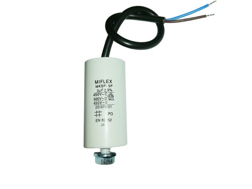 Kondenzátor 3uF +/- 5% MIFLEX MKSP-5P Motor