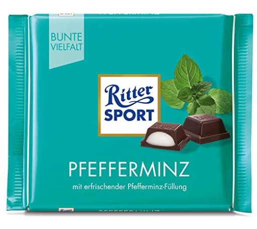 Čokoláda Ritter Sport Mint z Nemecka