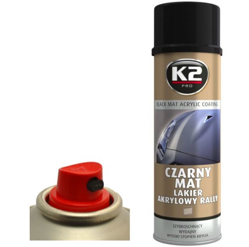 K2 MATNÁ ČIERNA AKRYLÁTOVÁ LEŠTIČKA RÝCHLOSCHNÚCA 500 ML