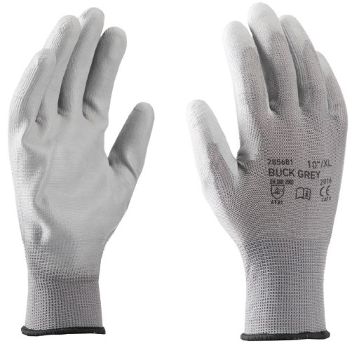 Pracovné rukavice Buck Grey Strong, 1 pár, veľkosť 6