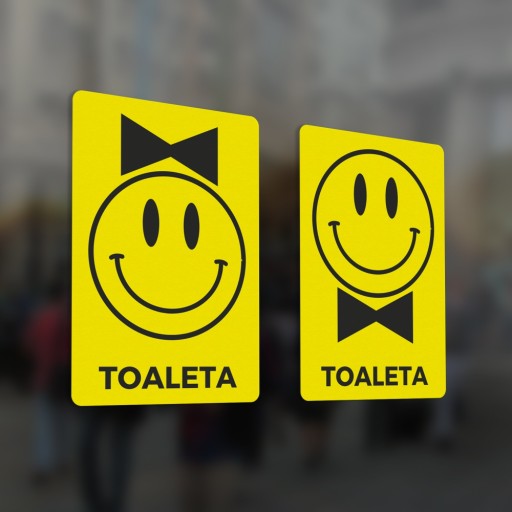 Dámska toaleta, Pánska toaleta - nálepky na dvere