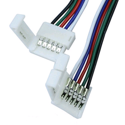 Konektor pre RGBW LED pásik 10mm -5050 s káblom 10cm