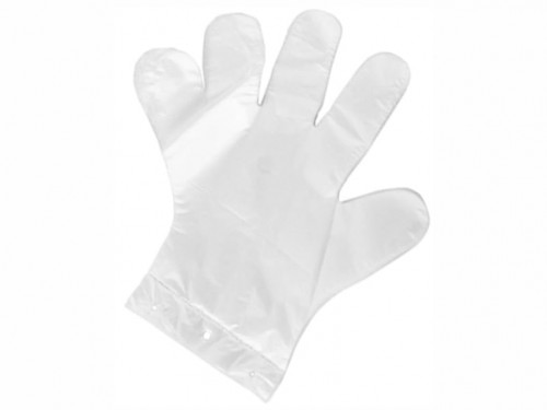 Jednorazové fóliové rukavice L 100 kusov z HDPE