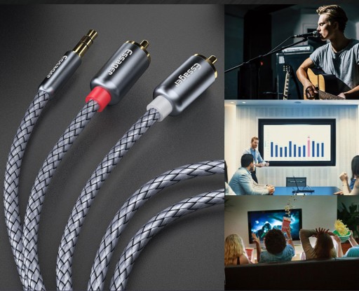HQ MINI JACK KÁBEL 2x RCA CINCH STEREO GOLD HD 3M
