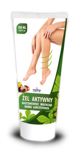 Pharma pevná látka, aktívny gél, pagaštan konský, ginko, plantain, 200 ml