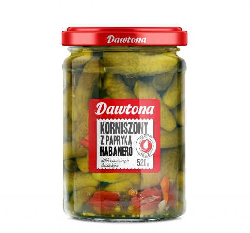 Dawtona uhorky s habanero papričkami 520 g