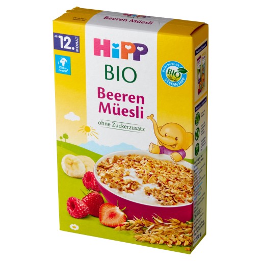 Hipp Bio mlieko Müsli Jahody Maliny 200g 12m
