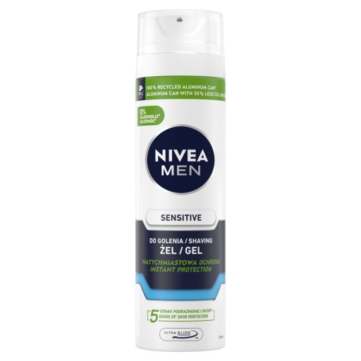 Nivea Men Sensitive upokojujúci gél na holenie 200 ml