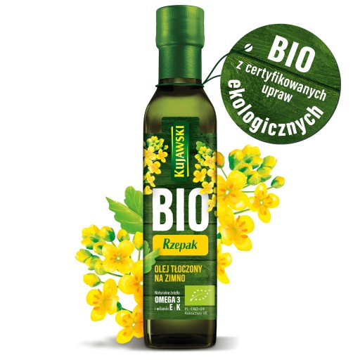 Kujawski bio repkový olej, lisovaný za studena, 250 ml