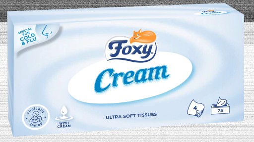 Krémové vreckovky Foxy 75 ks