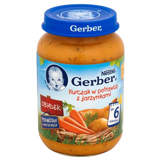 Gerber Obiadek Kurča v guláši so zeleninou po 6 mesiacoch 190 g
