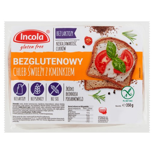 Incola Čerstvý chlieb s rascou, bezlepkový 350 g