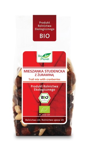 ŠTUDENTSKÝ MIX S BIO BRUSINAMI 150 g - BIO PLA