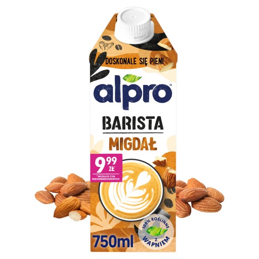 Alpro ALMOND BARISTA Rastlinný nápoj Mandľový bezlaktózový 0,75l
