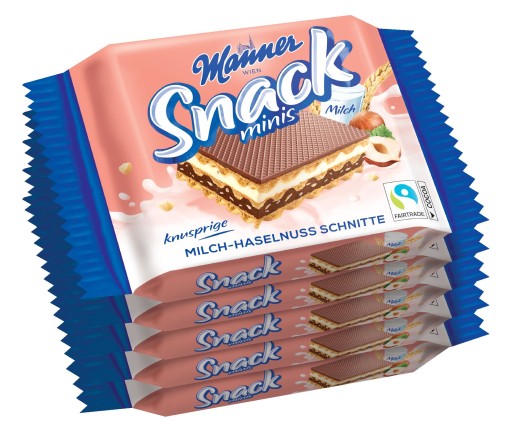 Manner Snack Minis mliečne a orechové oblátky 5*25g