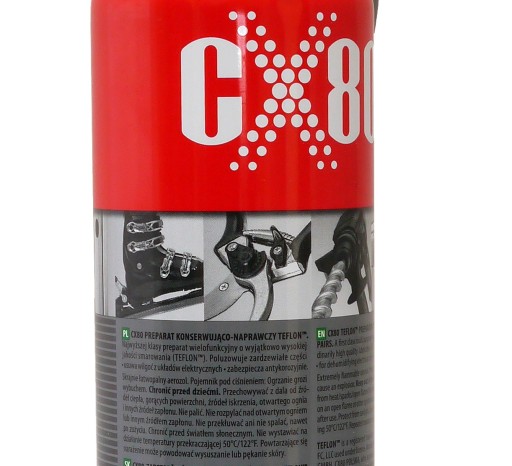 CX80 TEFLON DUO SPRAY Prostriedok na údržbu, opravy a proti priľnavosti 250 ml