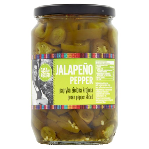 Zelená paprika jalapeňos 670g - Casa de Mexico