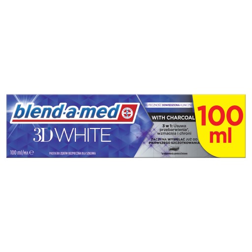 BLEND-A-MED 3D WHITE CHARCOAL 100ml ZUBNÁ PASTA