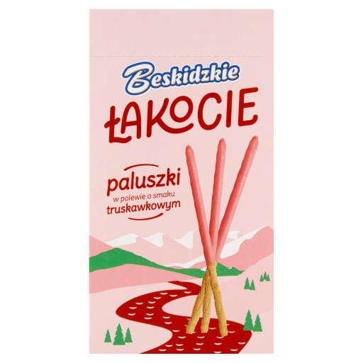 Tyčinky s jahodovou polevou Beskidzkie 50g