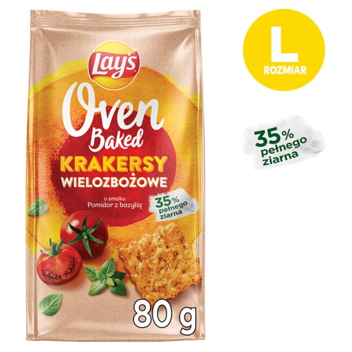 Lay's Oven Baked Crackers Tomato Basil 3x 80g