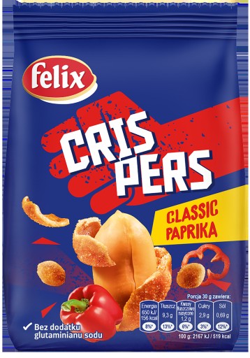 Felix Crispers Arašidy vyprážané v chrumkavej šupke s príchuťou papriky