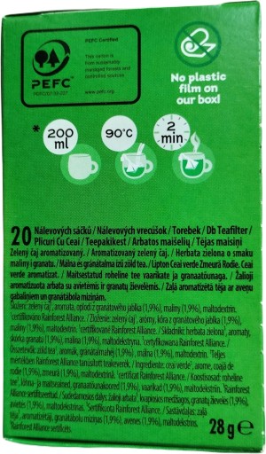 Lipton zelený čaj MAINA GRANAT 20tb