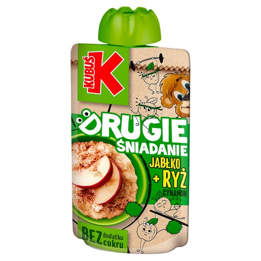 KUBUŚ OVOCNÁ PĚNA bez cukru DRUHÉ RAŇAJKY JABLKO RYŽA ŠKORICA + vitamín C 0100g