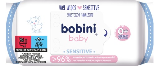 BOBINI SENSITIVE VLHČENÉ UBROÚŠKY PRE BOJČATÁ, ZATVORENÉ 60 KS