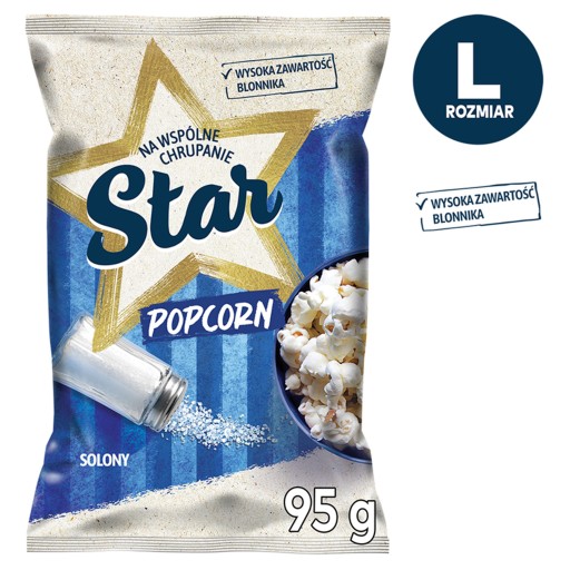 Hviezdicový popcorn Slaný snack 95g