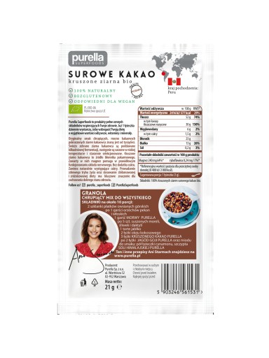 PURELLA Raw pravé drvené kakao BIO 21g