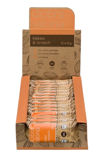 Kakaová a orechová ovocná tyčinka 35g Dobrá kalória