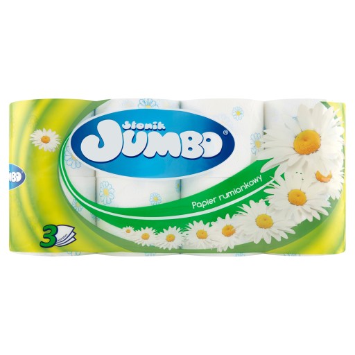 Biely toaletný papier JUMBO harmančekový 3w 8 roliek