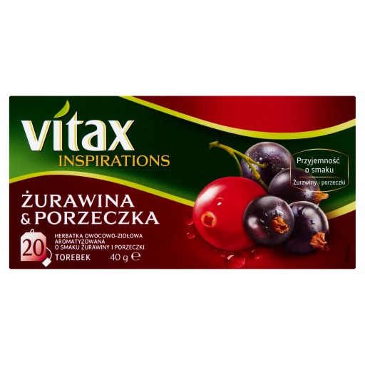 Vitax Cranberry Ríbezľový čaj 20tb