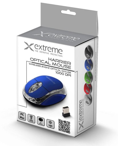 BEZDRÔTOVÁ MYŠ 2,4 GHz 3D OPT. USB HARRIER BLUE