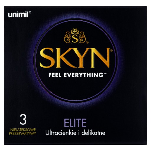 3 mäkšie kondómy - Unimil Skyn Elite