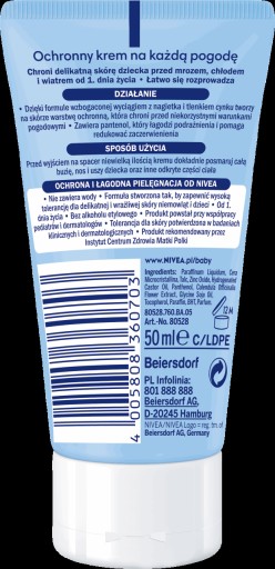 NIVEA Ochranný BABY krém do každého počasia 50ml