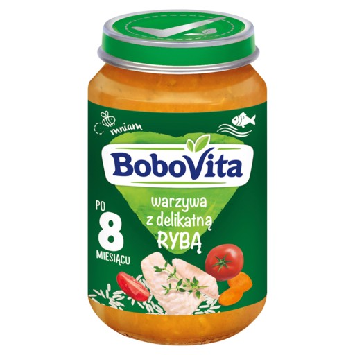 BoboVita Zelenina s jemnou rybou po 8 mesiacoch 190 g