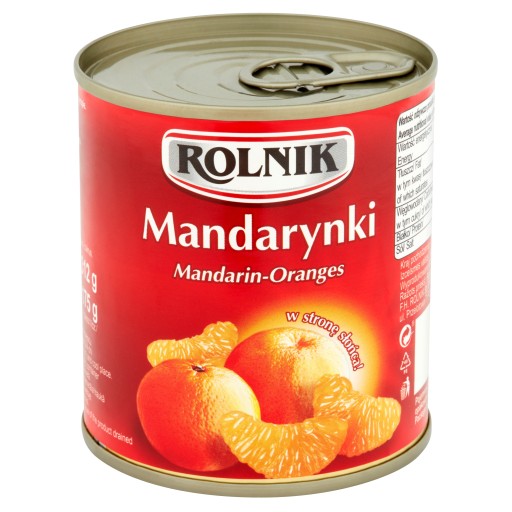 Rolnik mandarínky v sladkom sirupe v plechovke, 314 ml