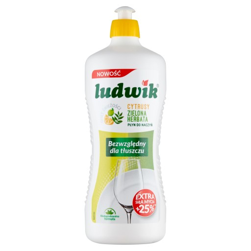 Ludwik - Prostriedok na umývanie riadu, citrón - 900 ml