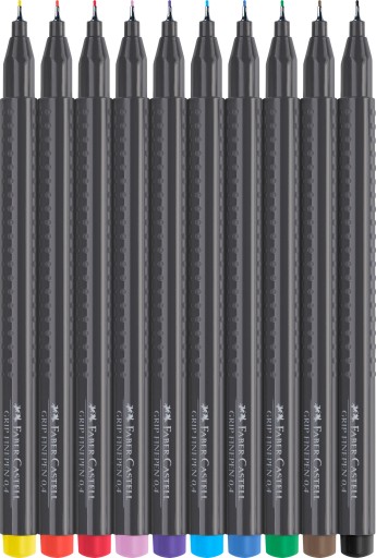 Jemné linky Faber-Castell Grip 10 farieb