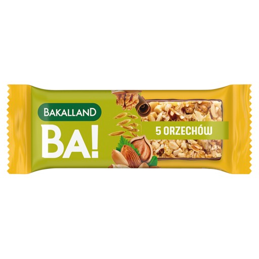 Cereálna tyčinka Bakalland BA! 5 orechov 40 g OVSEK x 10