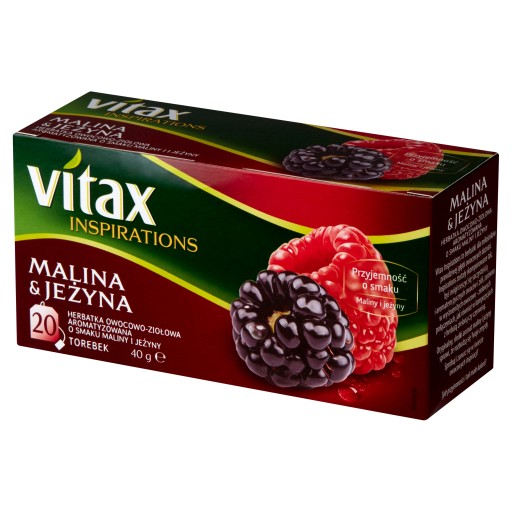 Vitax Čaj Malina Blackberry 20 vrecúšok - aromatický nápoj s blahodarnými vlastnosťami