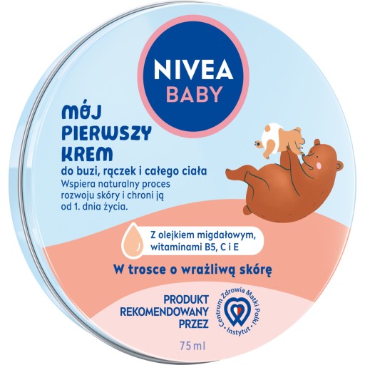 NIVEA BABY MY FIRST KRÉM pre deti, dojčatá, tvár, ruky, telo, 75 ml
