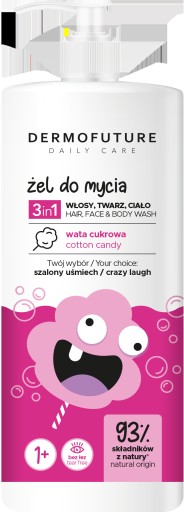 Dermofuture Daily Care Kids 3v1 gél na umývanie tváre, tela a vlasov Cotton Cu