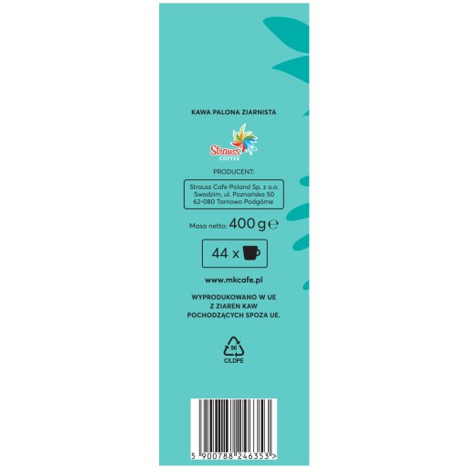 Zrnková káva MK CAFE MEXICO ARABICA 400g STRAUSS