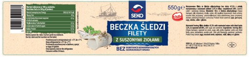 Sud zo sleďových filé so sušenými bylinkami 550g seko