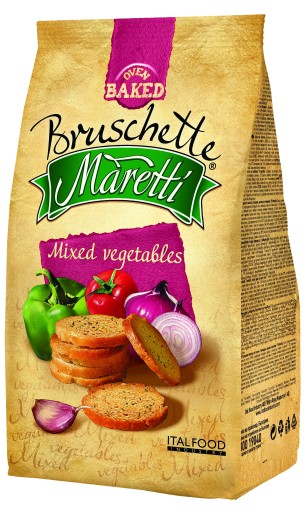 Bruschette chrumkavá zmes zeleninového snacku 70g